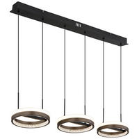 GLOBO LED-Pendelleuchte DELLA 67179H2 grau schwarz Metall Kunststoff B/H/L: ca. 20,6x150x82 cm 1.0 Brennstellen DELLA - schwarz/grau (82,00/20,60/150,00cm) - GLOBO