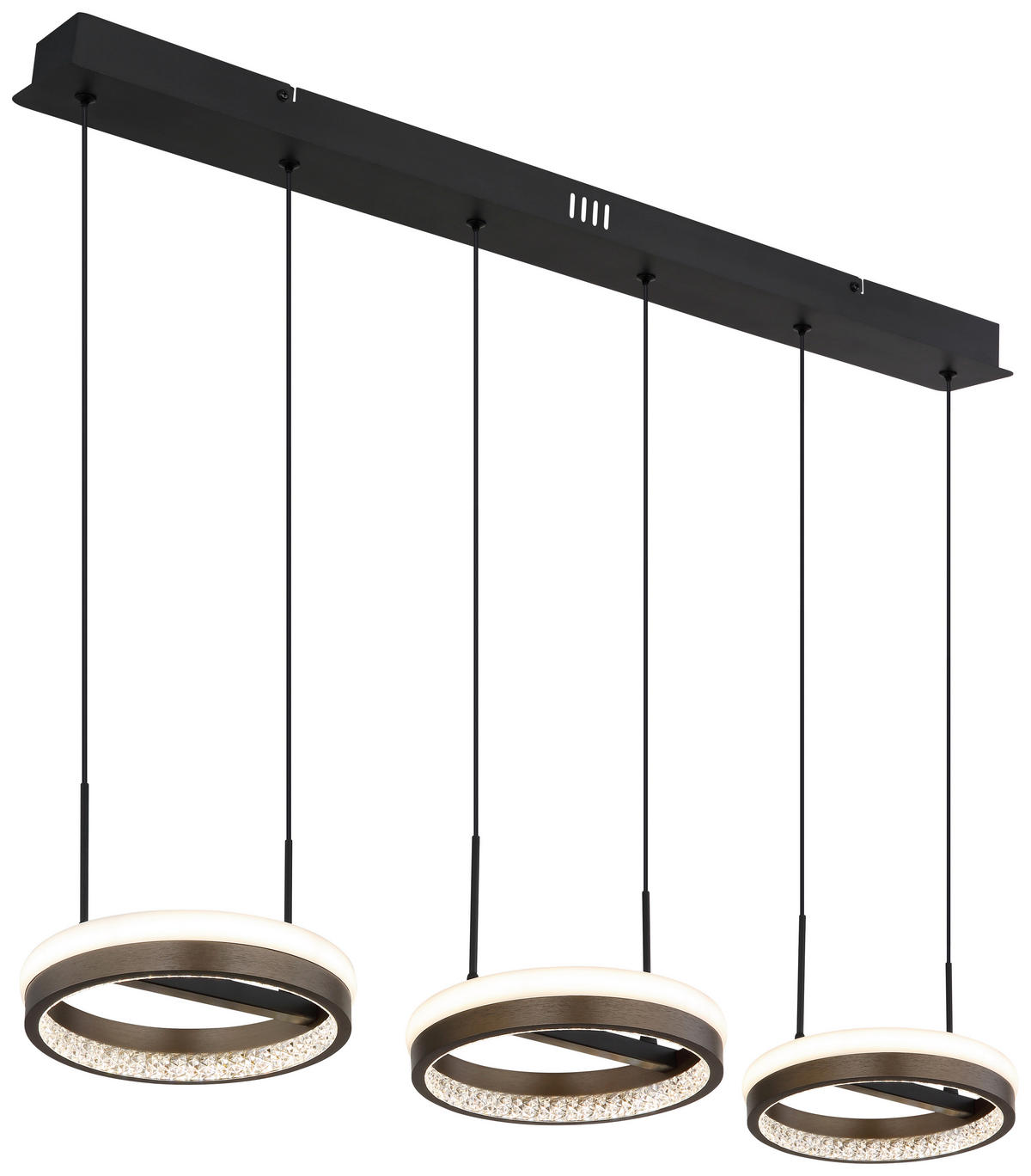 GLOBO LED-Pendelleuchte DELLA 67179H2 grau schwarz Metall Kunststoff B/H/L: ca. 20,6x150x82 cm 1.0 Brennstellen DELLA - schwarz/grau (82,00/20,60/150,00cm) - GLOBO