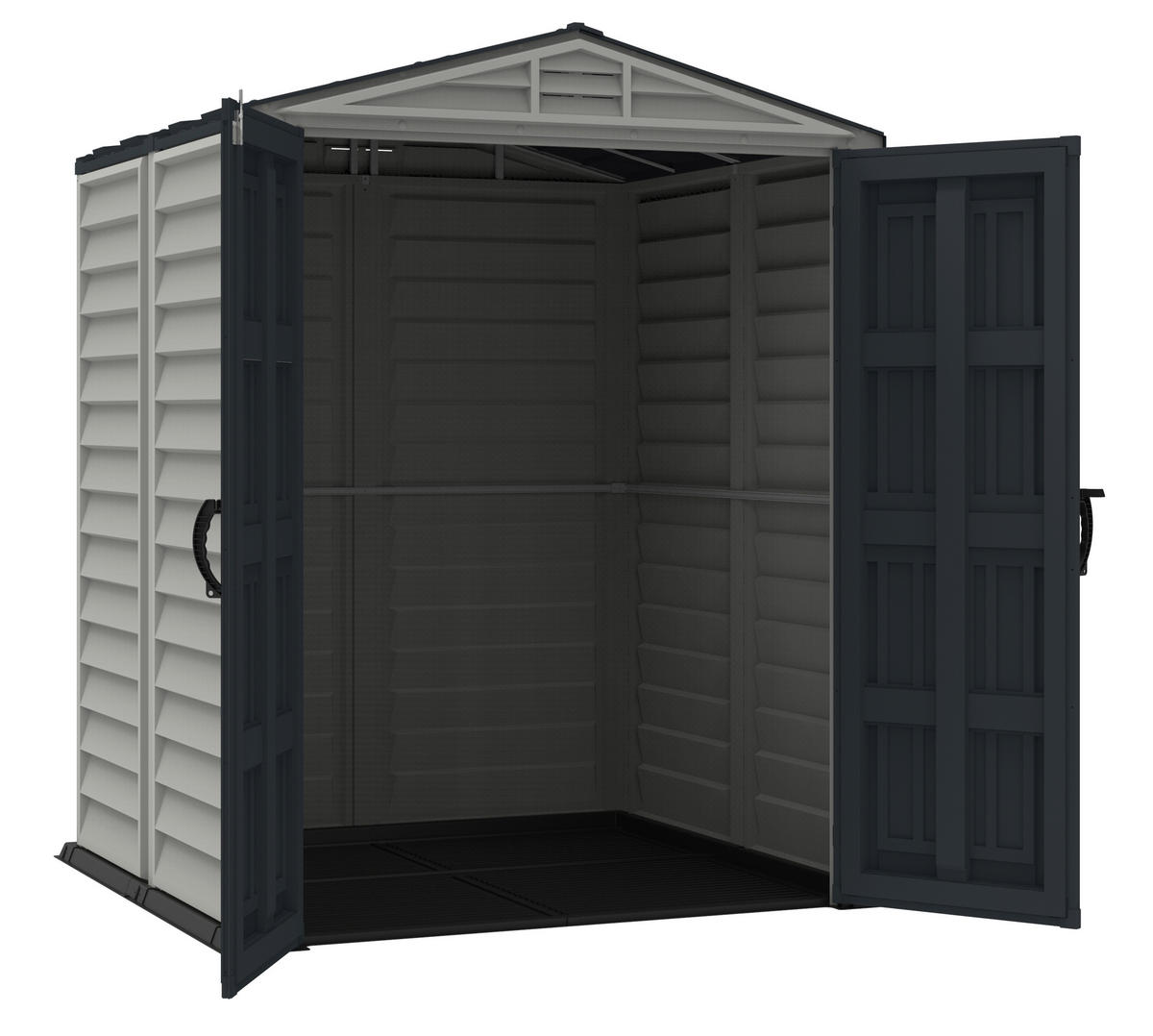VCM Gerätehaus grau B/H/L: ca. 171x210x171 cm Gerätehaus mit Drehtür - grau (171,00/171,00/210,00cm) - VCM