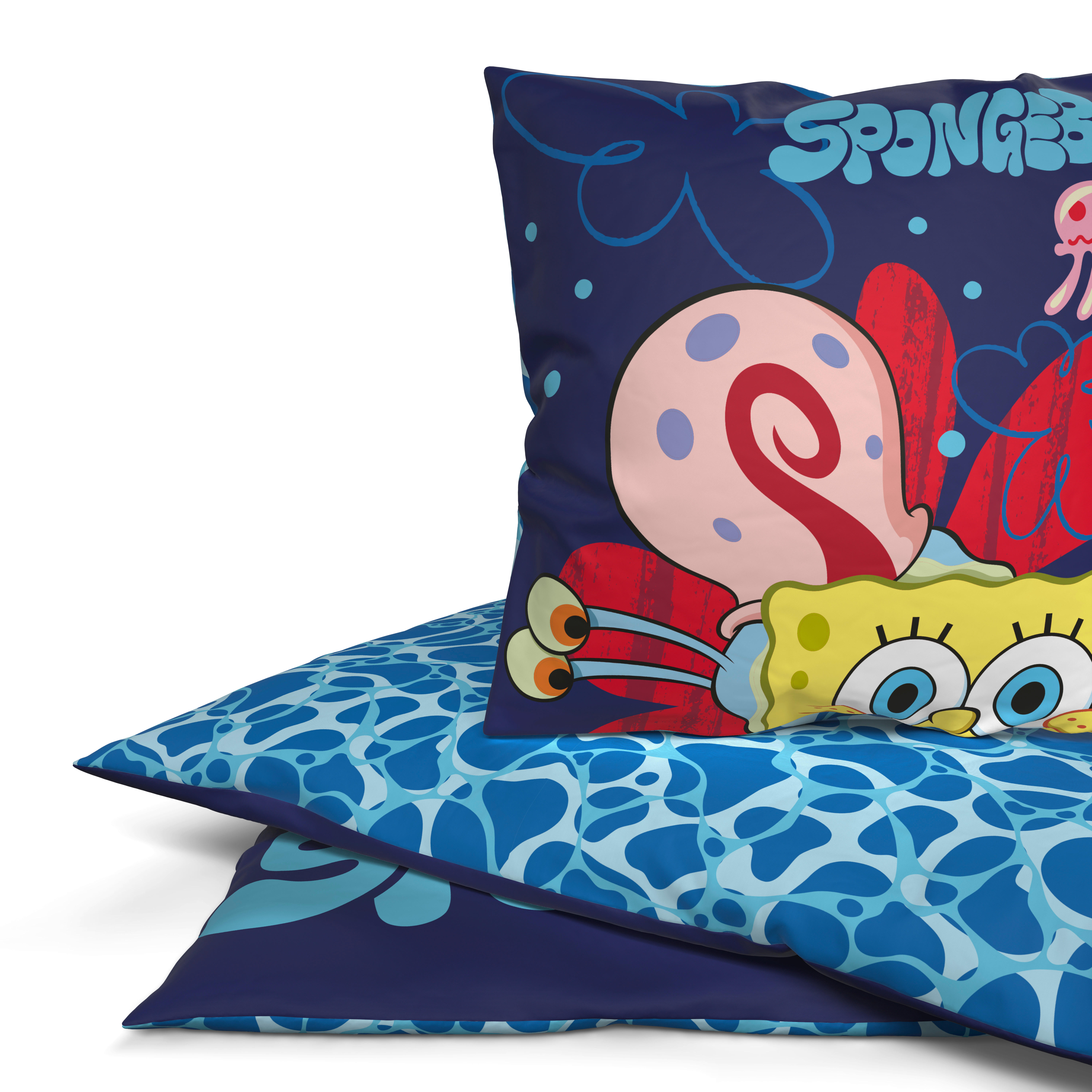 Microfaser Bettwäsche Bettwäsche Spongebob 135x200 - bunt (135,00/200,00cm) - Spongebob