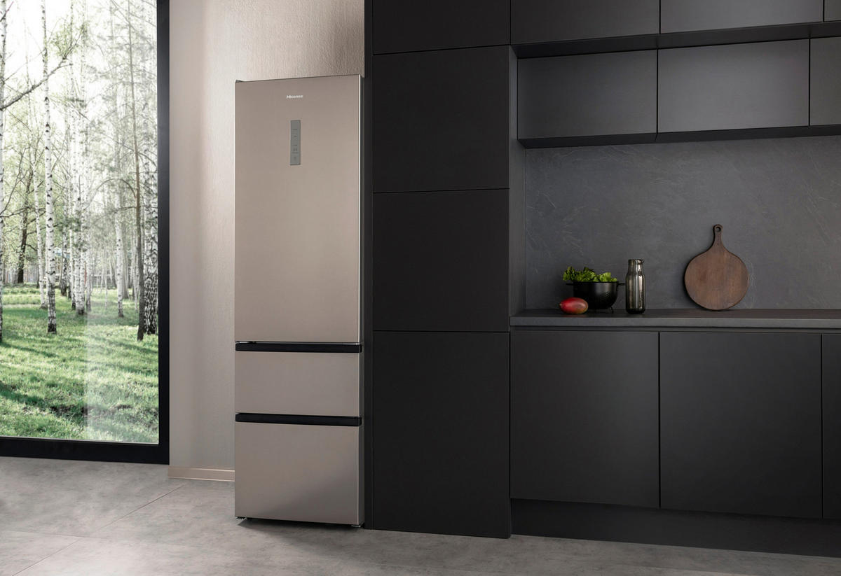 Hisense Kühl-/Gefrierkombination RM469N4ACD Silbergrau Kühl-Gefrierkombi RM469N4ACD - Silbergrau - Hisense