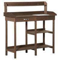 Outsunny Gärtnertisch braun B/H/T: ca. 117x121x45 cm ca. 30 kg Gärtnertisch 845-170BN - braun (117,00/121,00/45,00cm) - Outsunny