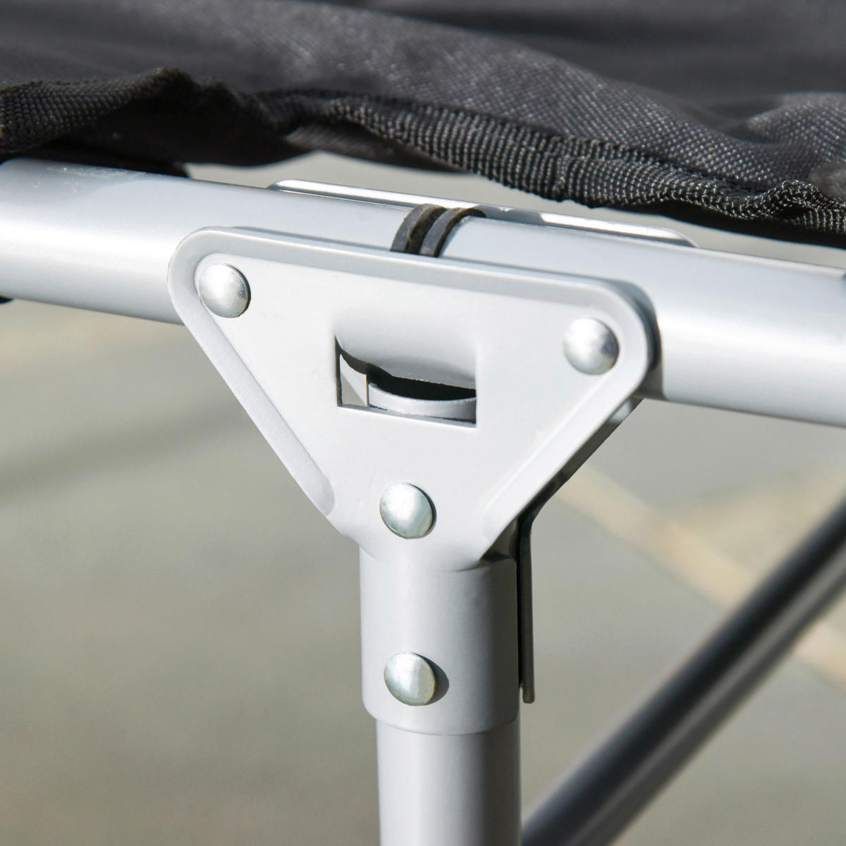 Outsunny Campingartikel B/H/L: ca. 66x183x33 cm Feldbett - schwarz/silber (33,00/66,00/183,00cm) - Outsunny