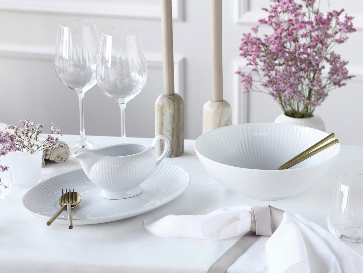 CreaTable Servierset Valencia weiß Porzellan Valencia - weiß - CreaTable