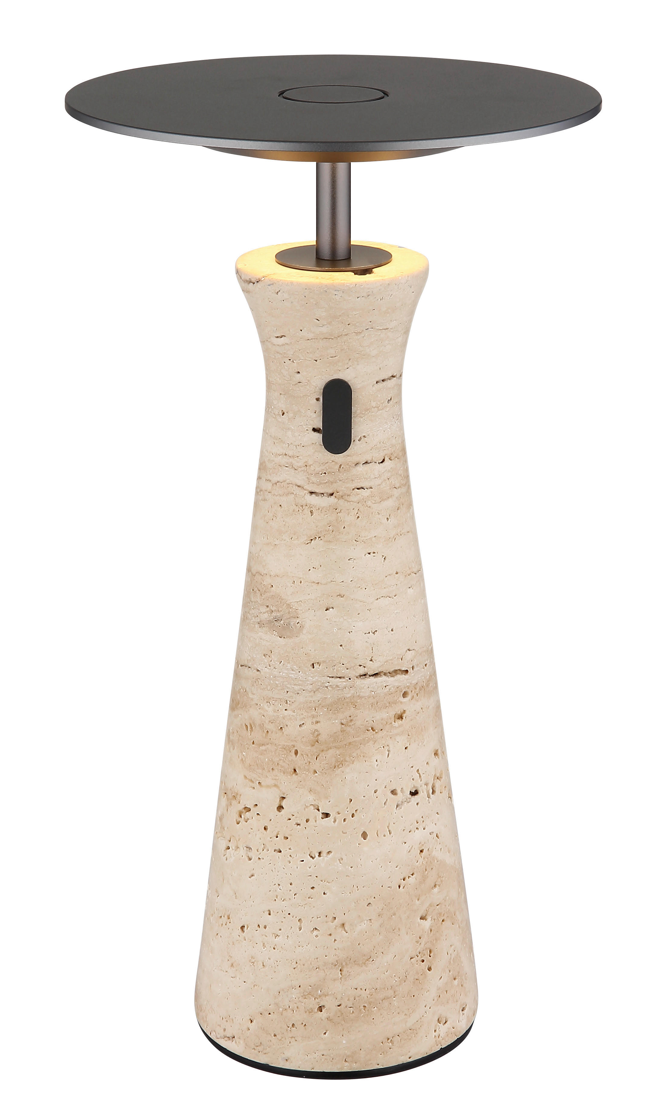 Thumbnail - GLOBO Tischleuchte Graphit grau Opal Aluminium Stein H/D: ca. 33,6x20 cm 1 Brennstellen