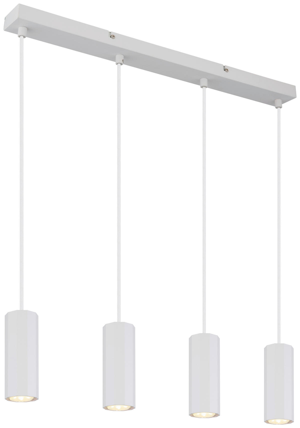 GLOBO Pendelleuchte JAMES 57918-4HW weiß Metall Kunststoff B/H/L: ca. 61x120x6 cm GU10 4 Brennstellen JAMES - weiß (6,00/61,00/120,00cm) - GLOBO