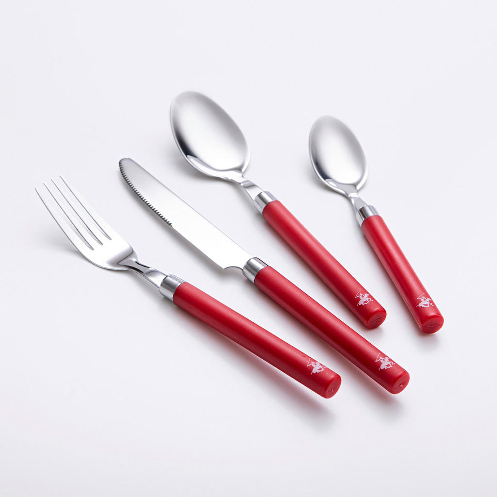 Thumbnail - POLO CLUB Besteckset POLO CLUB rot Edelstahl 16 tlg.