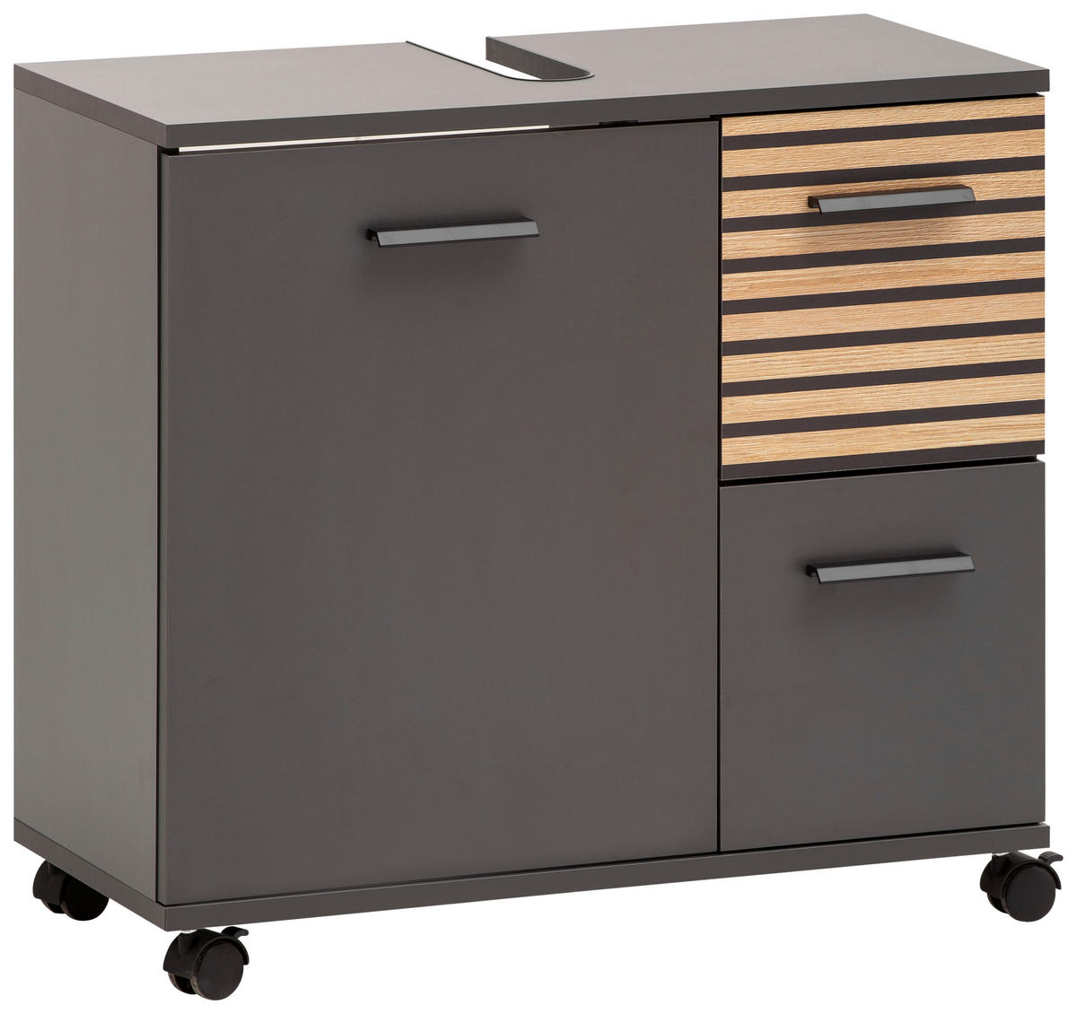 Waschbeckenunterschrank Katta anthrazit B/H/T: ca. 65,1x60x32 cm Katta - anthrazit (65,10/60,00/32,00cm) - Schildmeyer