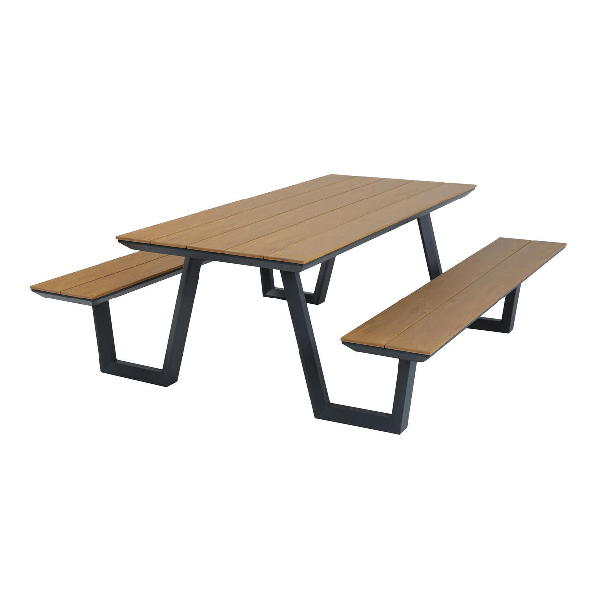 AXI Outdoor Living Picknicktisch Nori braun Metall B/H/L: ca. 190x75x200 cm Nori - braun/anthrazit (200,00/190,00/75,00cm) - AXI Outdoor Living