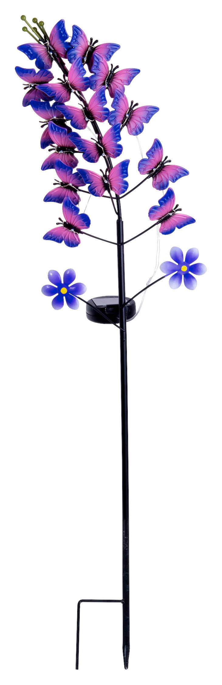 LED-Solarleuchte 4136424 violett Metall B/H/T: ca. 78x76x11 cm günstig online kaufen