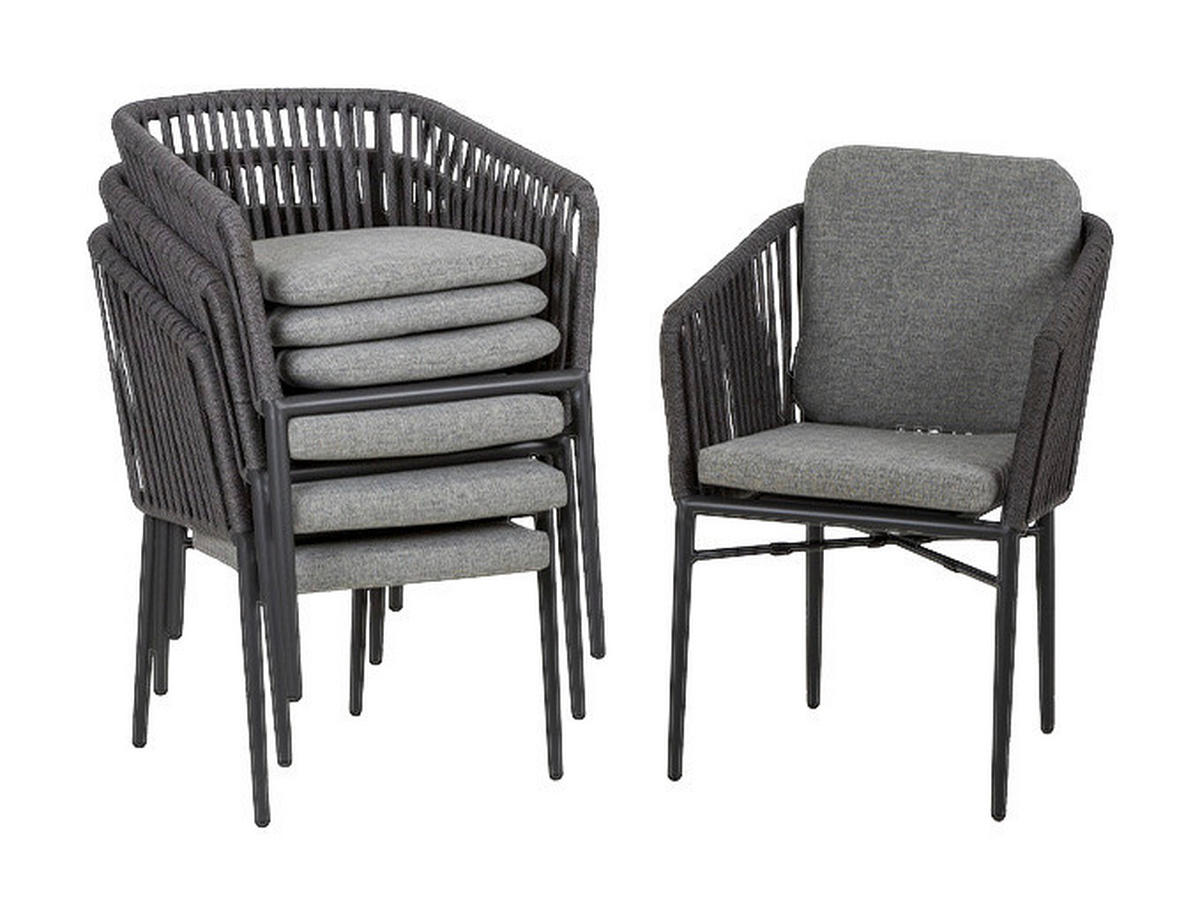 Acamp Gartensessel-Set Manhattan anthrazit Aluminium B/H/T: ca. 61x81x61 cm Manhattan - anthrazit (61,00/81,00/61,00cm) - Acamp