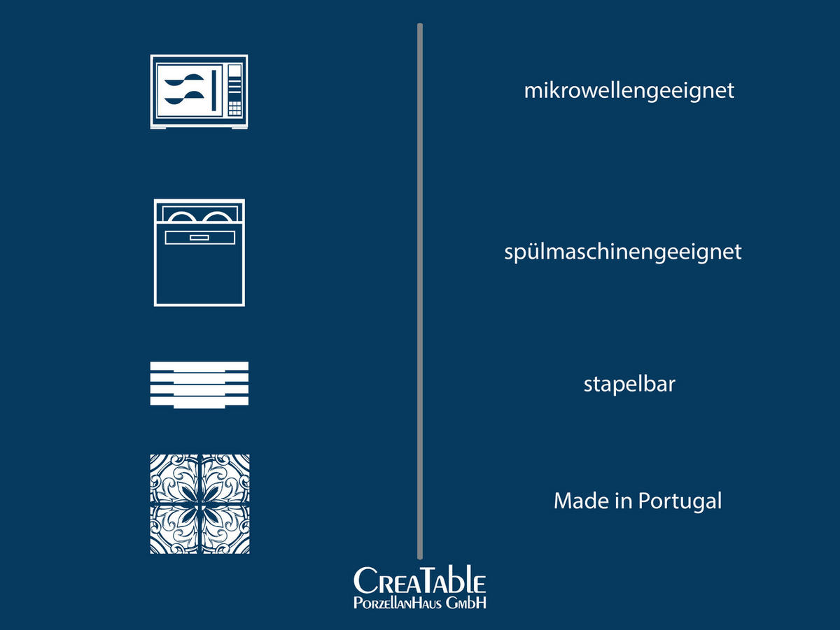 CreaTable Tafelservice Futuro weiß Steinzeug 12 tlg. Futuro - weiß - CreaTable