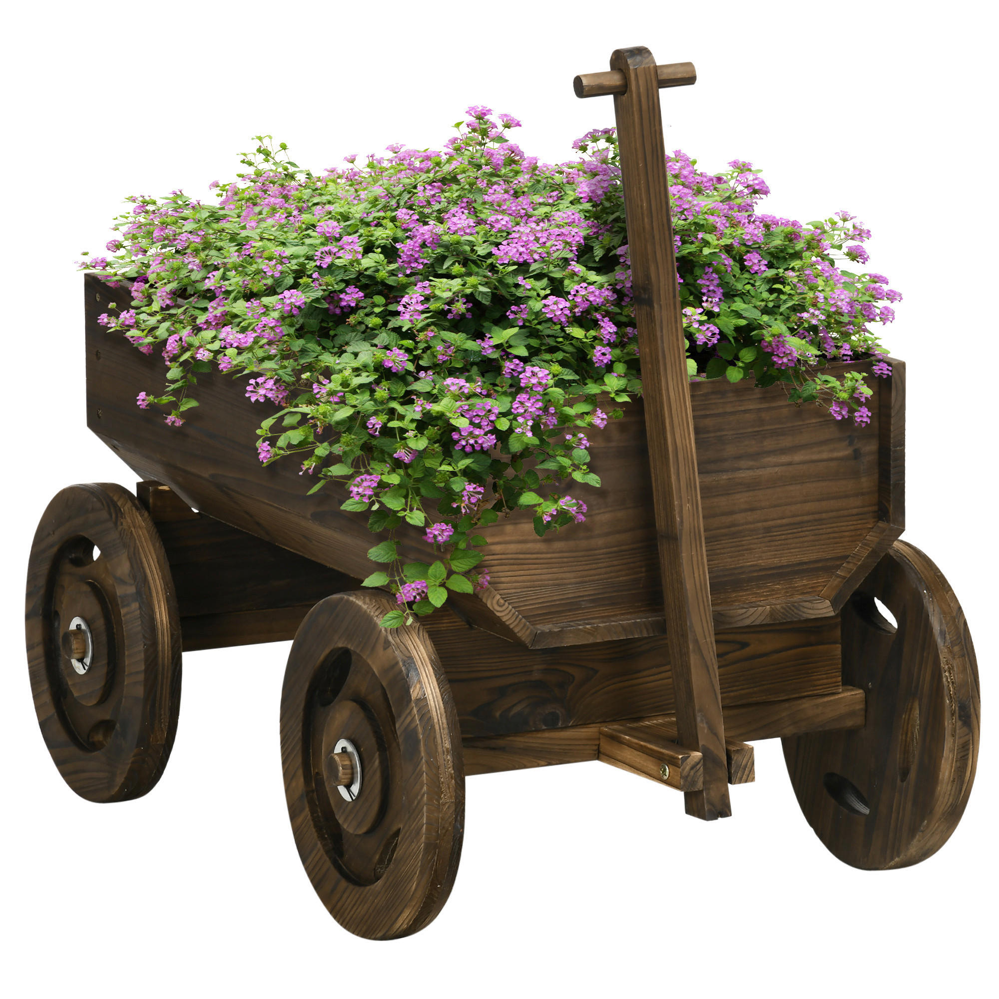 Outsunny Blumenwagen grau B/H/L: ca. 53x55x120 cm Blumenwagen - grau (120,00/53,00/55,00cm) - Outsunny