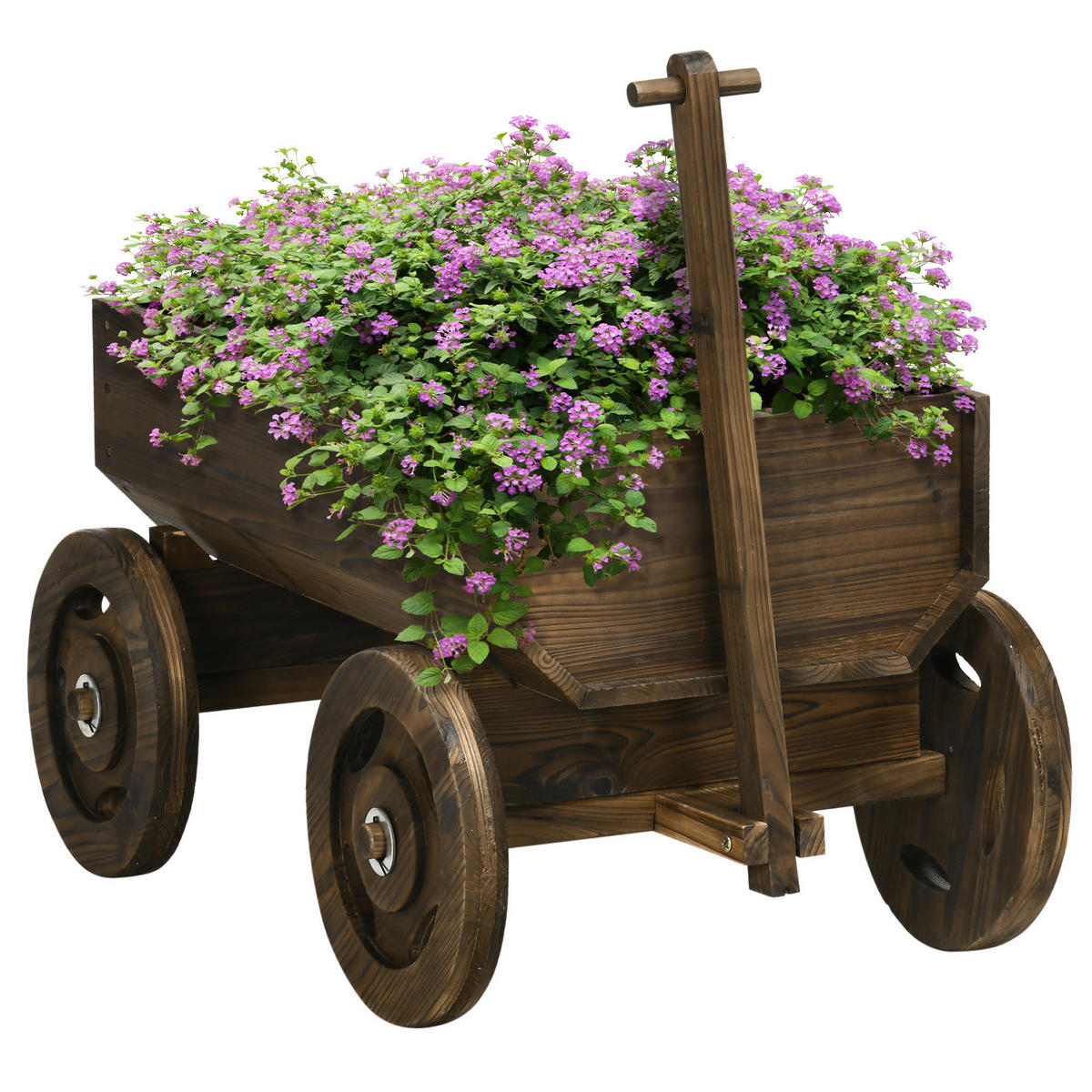 Outsunny Blumenwagen grau B/H/L: ca. 53x55x120 cm Blumenwagen - grau (120,00/53,00/55,00cm) - Outsunny