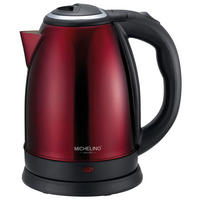 MICHELINO Edelstahl-Wasserkocher 20801 rot Edelstahl ca. 1,8 l Wasserkocher_Edelstahl - rot (1,80l) - MICHELINO