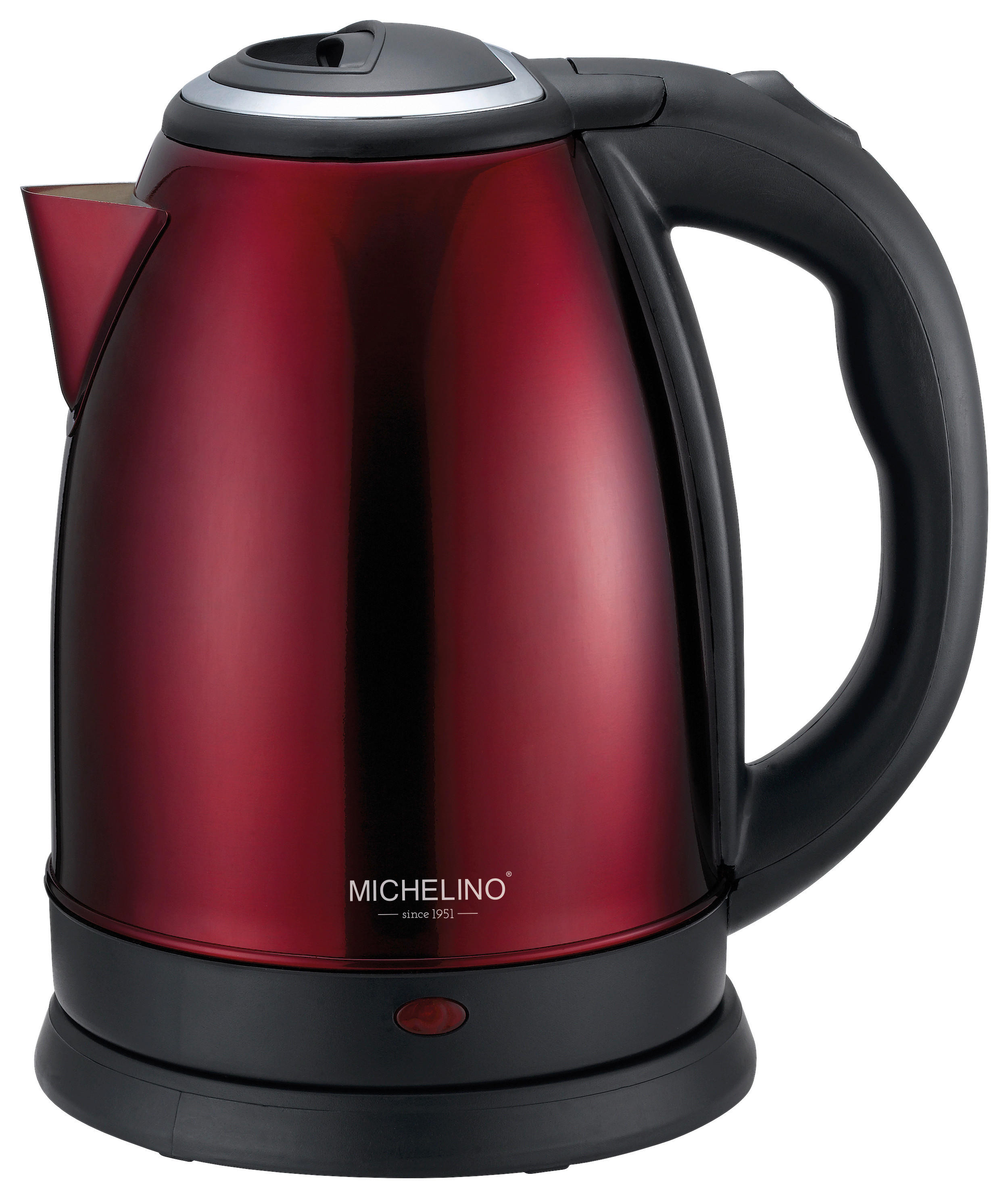 MICHELINO Edelstahl-Wasserkocher 20801 rot Edelstahl ca. 1,8 l