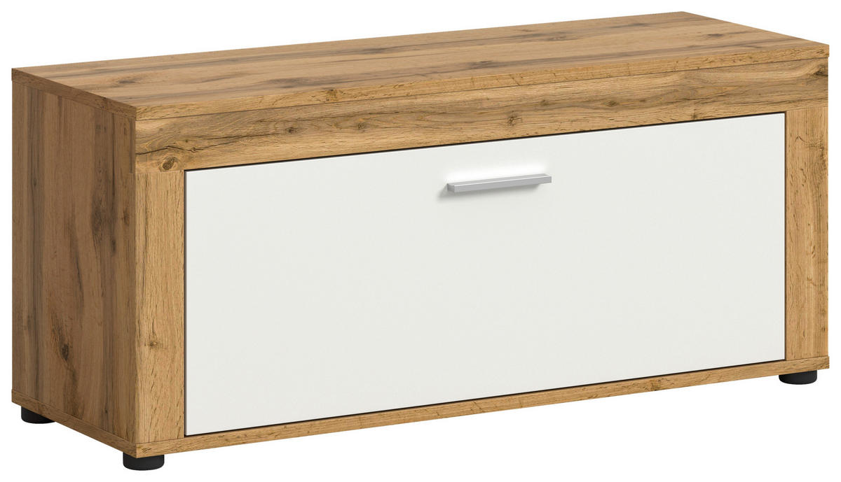 Sitzbank JAM Eiche Wotan Nachbildung weiß B/H/T: ca. 100x44x35 cm JAM - Eiche/weiß (100,00/44,00/35,00cm) - xonox.home