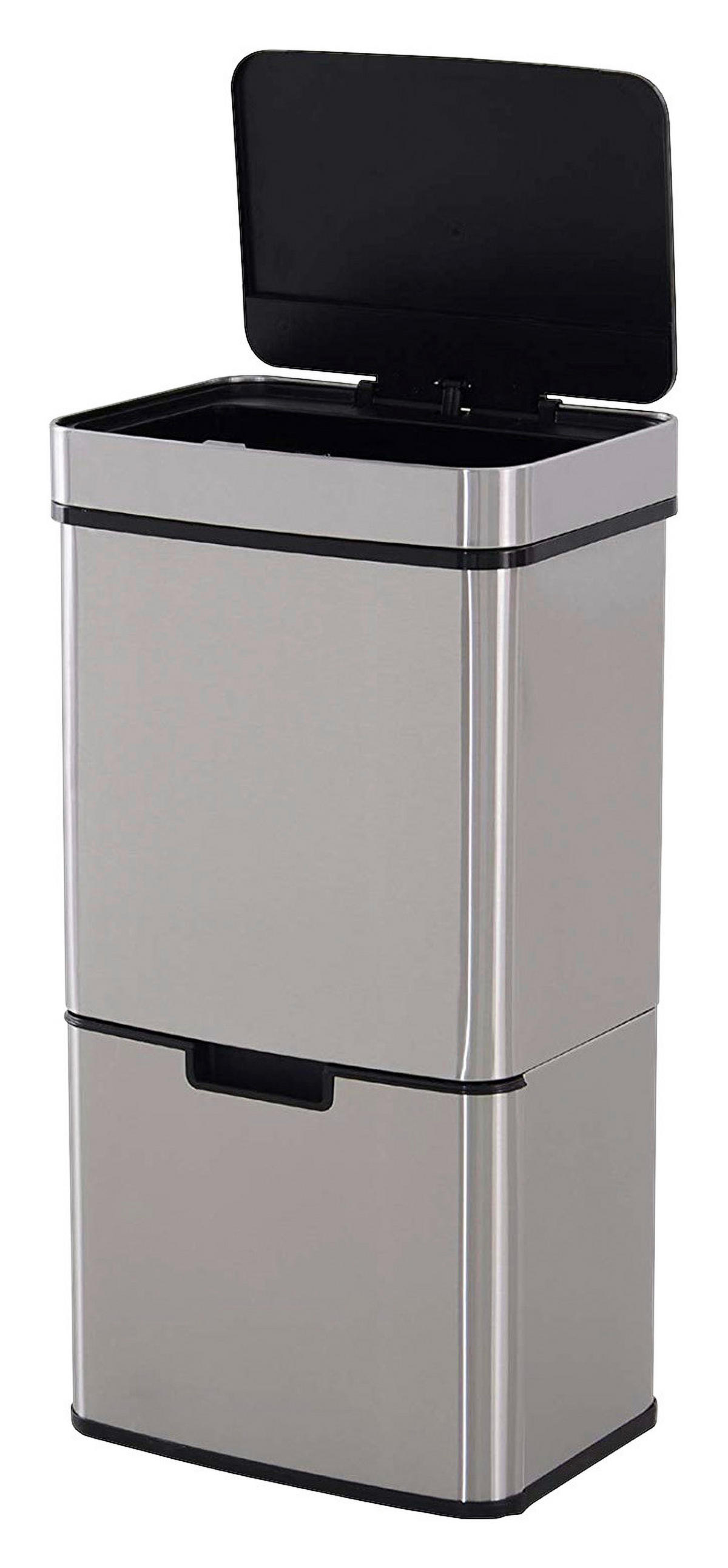 HOMCOM Abfalleimer silber B/H/L: ca. 30x81x42 cm Abfalleimer - silber (42,00/30,00/81,00cm) - HOMCOM