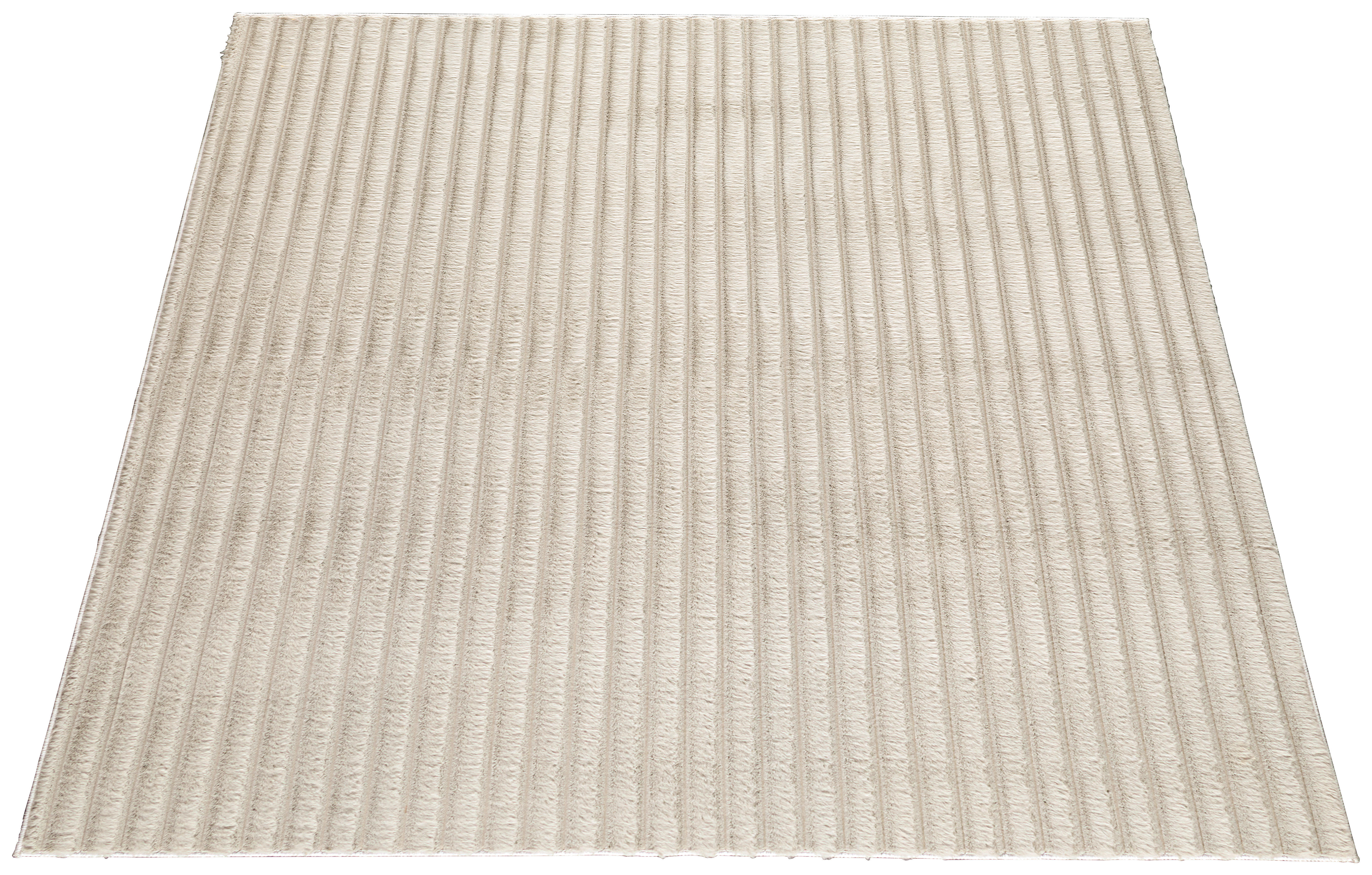 Thumbnail - Fellimitat Stripy beige B/L: ca. 80x140 cm