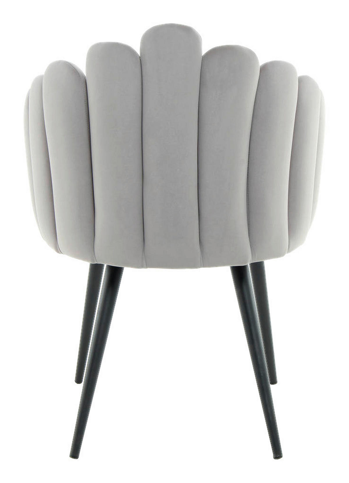 Stuhl Jeane 600 grau Microfaser B/H/T: ca. 61x85x58 cm Jeane 600 - schwarz/grau (61,00/85,00/58,00cm) - 360 Living