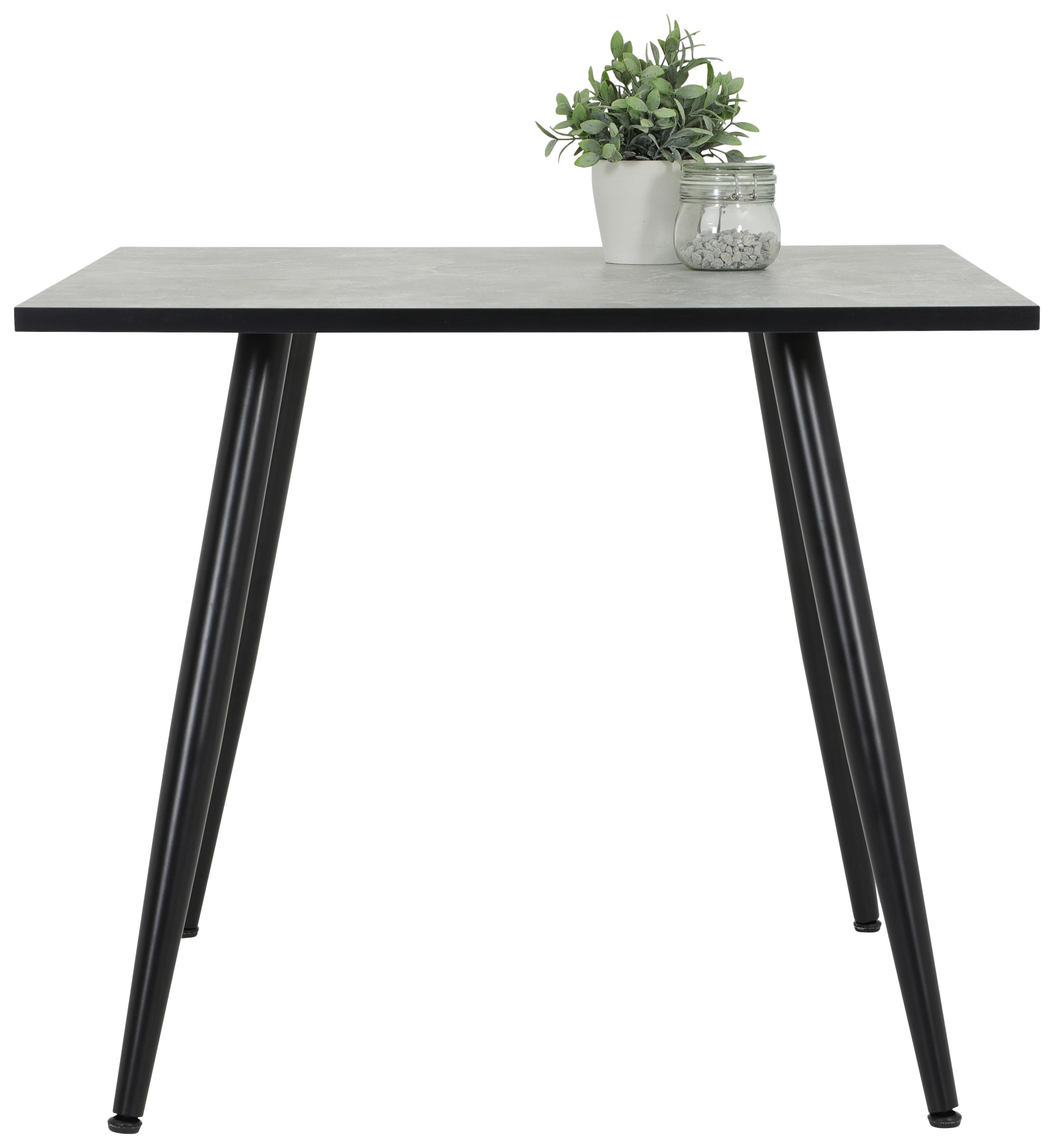 Esstisch Alena Beton Optik schwarz B/H/T: ca. 90x76x90 cm Alena - schwarz (90,00/76,00/90,00cm)