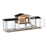 PawHut Stall gelb Polypropylen B/H/L: ca. 53x230x93,5 cm Kleintierstall - weiß/gelb (93,50/53,00/230,00cm) - PawHut