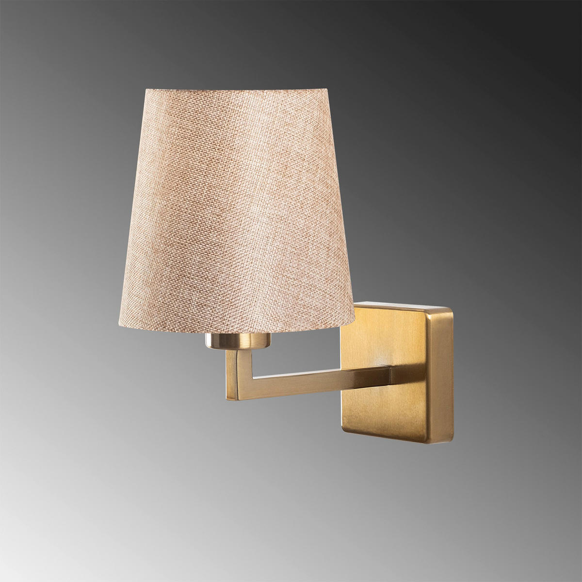 Opviq Wandleuchte Profil gold creme Metall Stoff B/H/T/L/D: ca. 24x30x24x18x18 cm E27 1 Brennstellen Profil - gold/creme (18,00/24,00/30,00cm) - Opviq