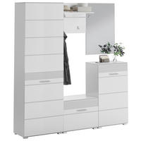 Garderobe LINUS weiß weiß Hochglanz B/H/T: ca. 170x190x37 cm LINUS - weiß (170,00/190,00/37,00cm) - xonox.home
