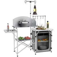 Outsunny Camping Küche B/H/L: ca. 48x119x144 cm Camping Küche - silber (144,00/48,00/119,00cm) - Outsunny