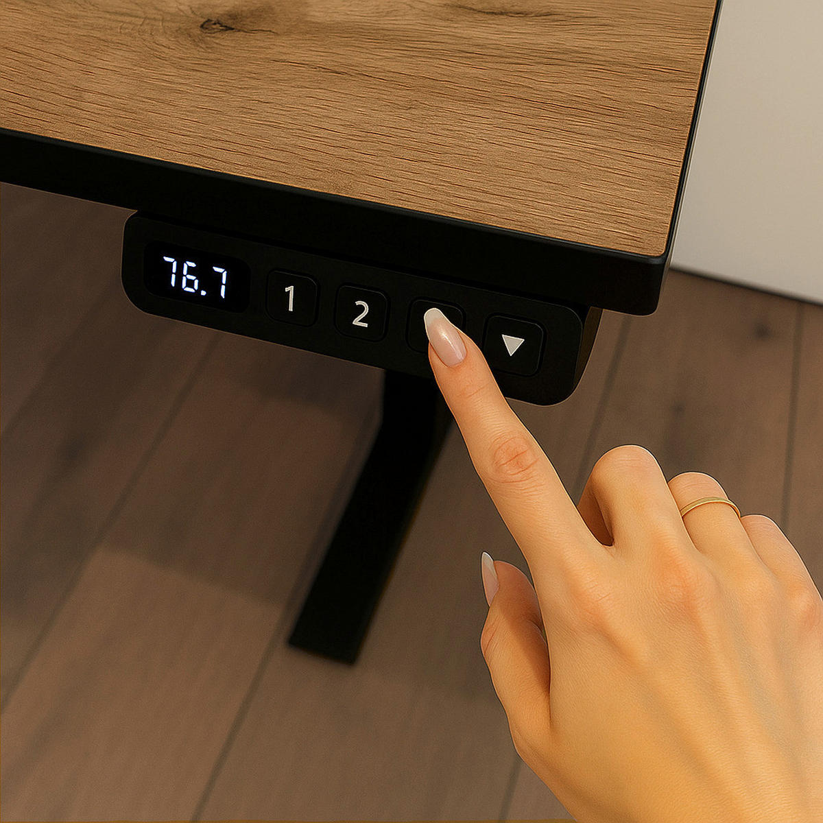 höhenverstellbarer Schreibtisch Serie 2000 Eiche Landhaus Nachbildung B/H/T: ca. 160x73x75 cm Serie 2000 - Eiche (160,00/73,00/75,00cm) - Möbelpartner