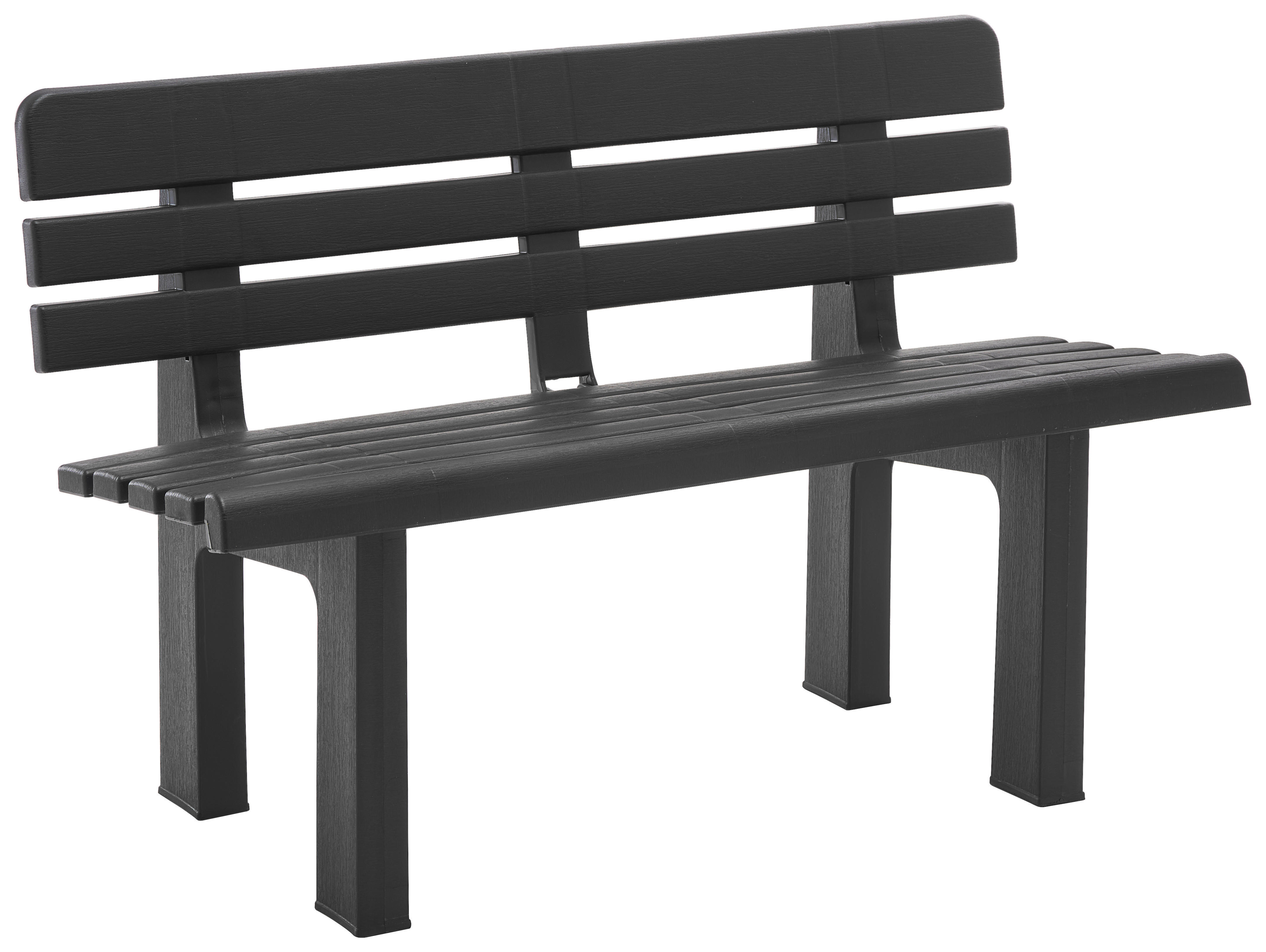 ProGarden Gartenbank Genziana anthrazit Kunststoff B/H/L: ca. 52x71x110 cm Genziana - anthrazit (110,00/52,00/71,00cm) - ProGarden