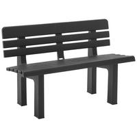 ProGarden Gartenbank Genziana anthrazit Kunststoff B/H/L: ca. 52x71x110 cm Genziana - anthrazit (110,00/52,00/71,00cm) - ProGarden