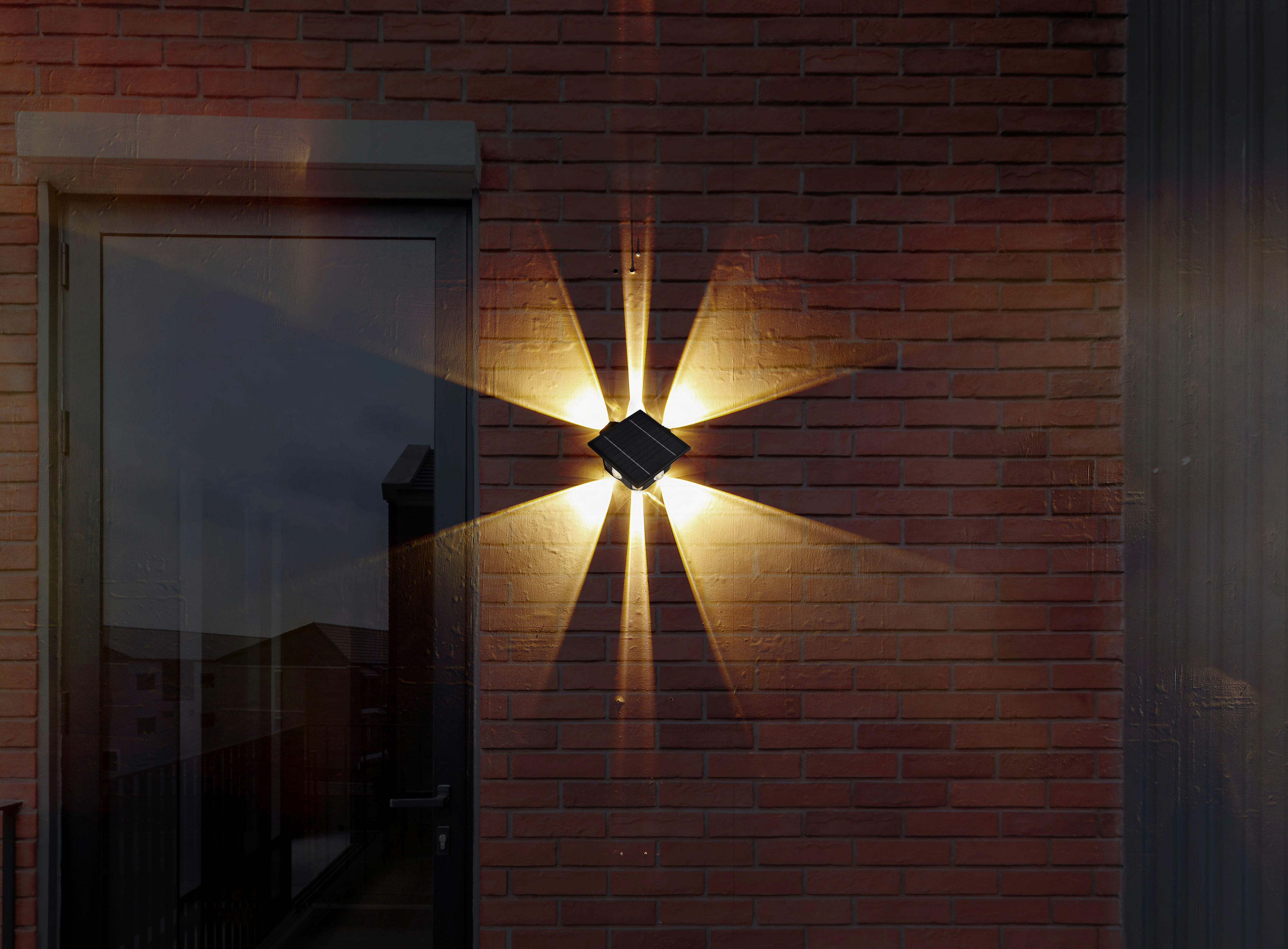 LED-Solarleuchte schwarz Kunststoff B/H: ca. 13,1x13,1 cm SOLAR - schwarz (13,10/13,10cm) - GLOBO