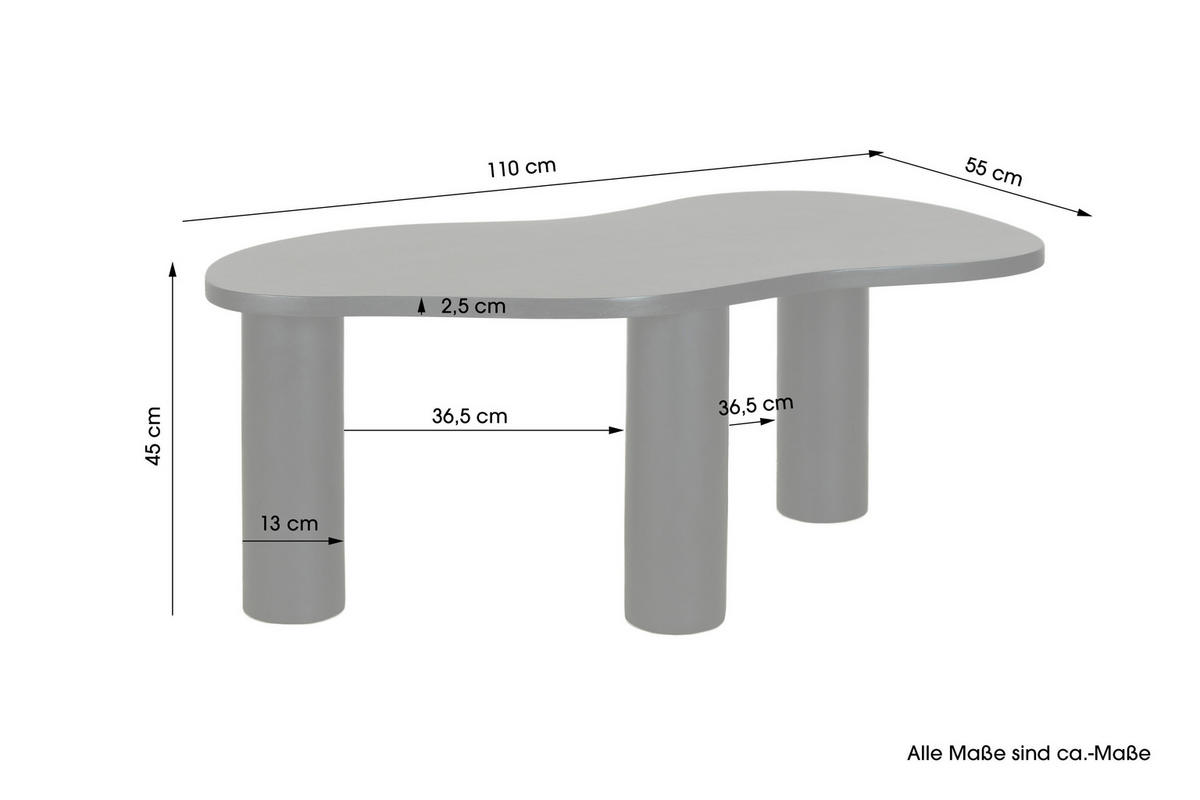 byLIVING Couchtisch ETHAN schwarz Akazie B/H/T: ca. 110x45x55 cm ETHAN - schwarz (110,00/45,00/55,00cm) - byLIVING