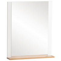 Wandspiegel Jelda weiß matt Eiche Landhaus Nachbildung B/H/T: ca. 59,6x71,1x12,3 cm Jelda - Eiche/weiß (59,60/71,10/12,30cm) - Möbelpartner