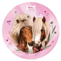 Pferde Freunde Kinderteppich rosa D: ca. 100 cm Kinderteppich_Pferdefreunde 100cm - rosa (100,00cm) - Pferde Freunde
