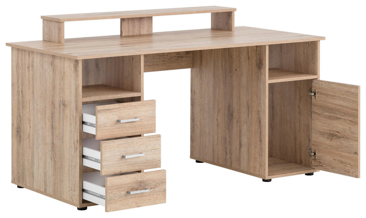 Schreibtisch Niels Wildeiche Nachbildung B/H/T: ca. 150x86,7x70 cm Niels - (150,00/86,70/70,00cm) - Möbelpartner