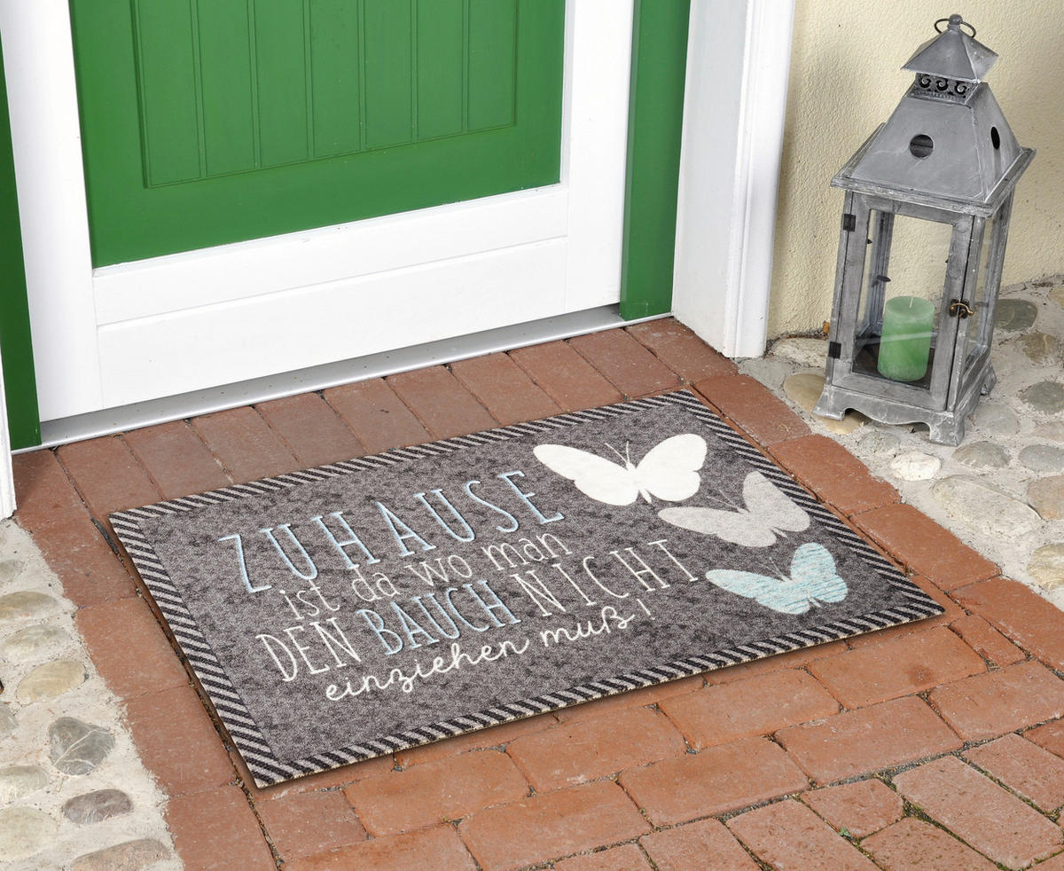 Fußmatte Velvet dunkelgrau B/L: ca. 40x60 cm Velvet - dunkelgrau (40,00/60,00cm)