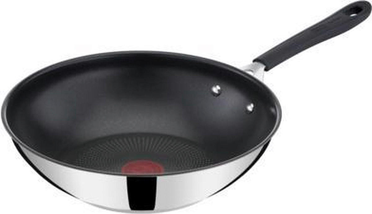 Tefal Wokpfanne Jamie Oliver schwarz Edelstahl D: ca. 28 cm Jamie Oliver - schwarz (28,00cm) - Tefal