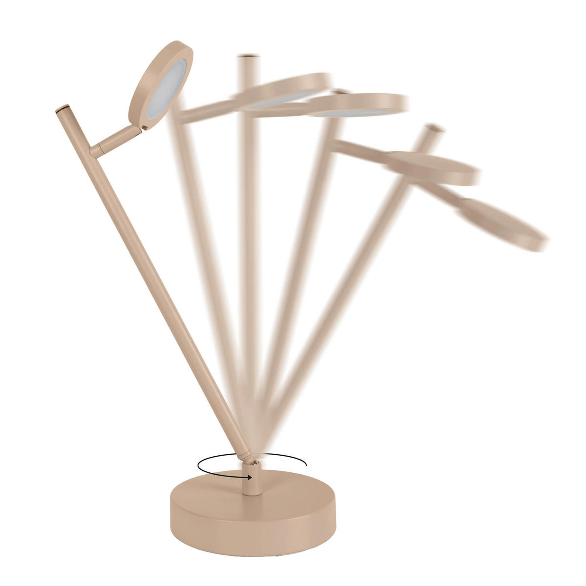 Näve Leuchten LED-Tischleuchte beige Metall B/H/T: ca. 22,6x45x16 cm LUPA - beige (22,60/45,00/16,00cm) - Näve Leuchten