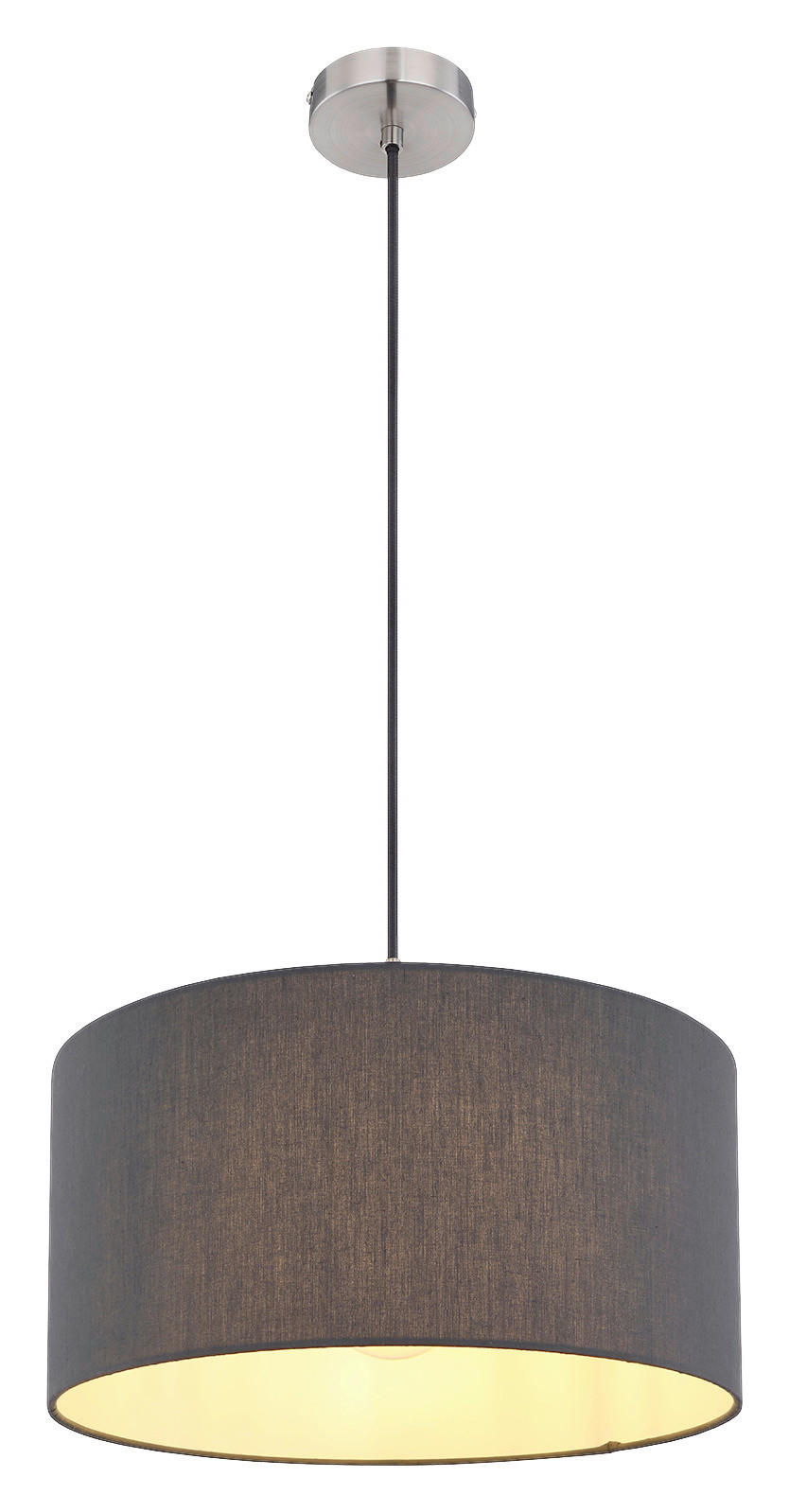 GLOBO Pendelleuchte nickel matt Opal Metall Kunststoff H/D: ca. 140x40 cm E27 1 Brennstellen SANNA - nickel matt/Opal (40,00/140,00cm) - GLOBO