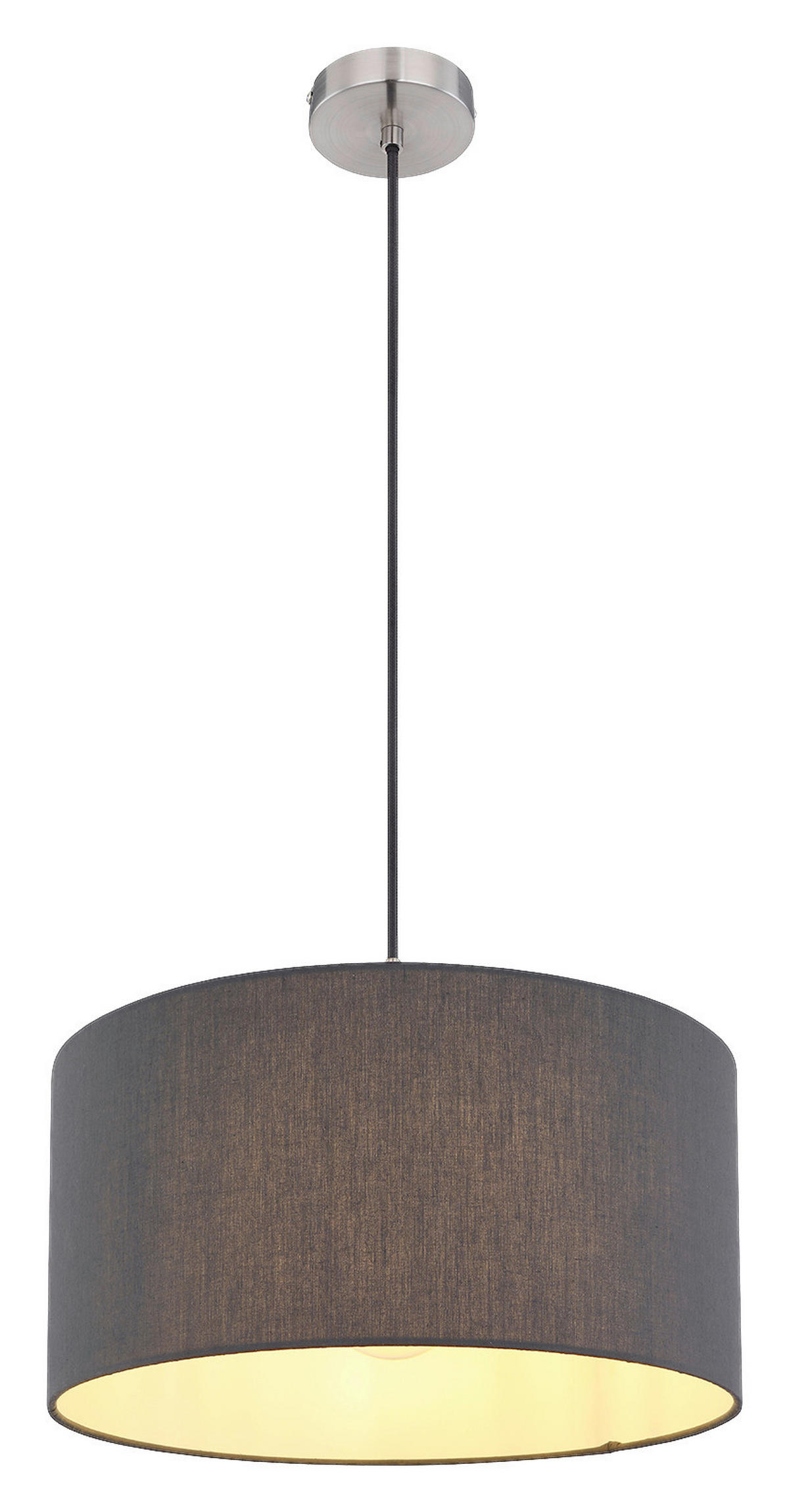 GLOBO Pendelleuchte nickel matt Opal Metall Kunststoff H/D: ca. 140x40 cm E27 1 Brennstellen SANNA - nickel matt/Opal (40,00/140,00cm) - GLOBO