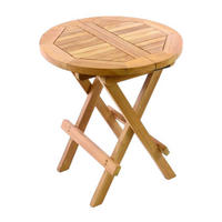 VCM Beistelltisch braun Teakholz B/H/T: ca. 40x51x7 cm Beistelltisch - braun (40,00/51,00/7,00cm) - VCM
