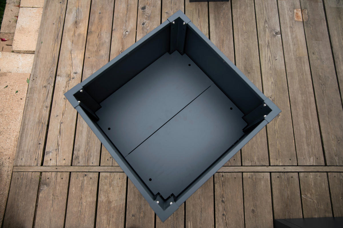 Westmann Pflanzkasten Talus anthrazit Metall B/H/L: ca. 50x50x50 cm Talus - anthrazit (50,00/50,00/50,00cm) - Westmann