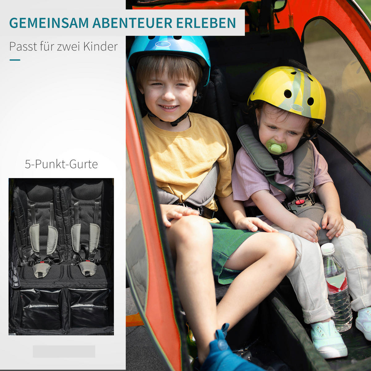 HOMCOM Fahrradanhänger schwarz schwarz B/H/L: ca. 85x150x107 cm Fahrradanhänger - rot/schwarz (107,00/85,00/150,00cm) - HOMCOM