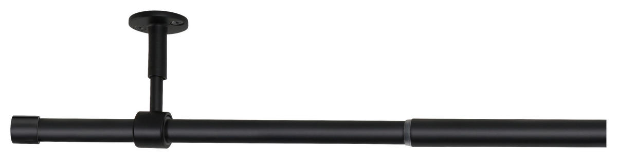 Stilgarnituren schwarz Metall L: ca. 400 cm ausziehbar von ca. 210 bis 400 cm 1.0 Läufe Teleskopgarnitur_2in1 - schwarz (400,00cm) - ondeco