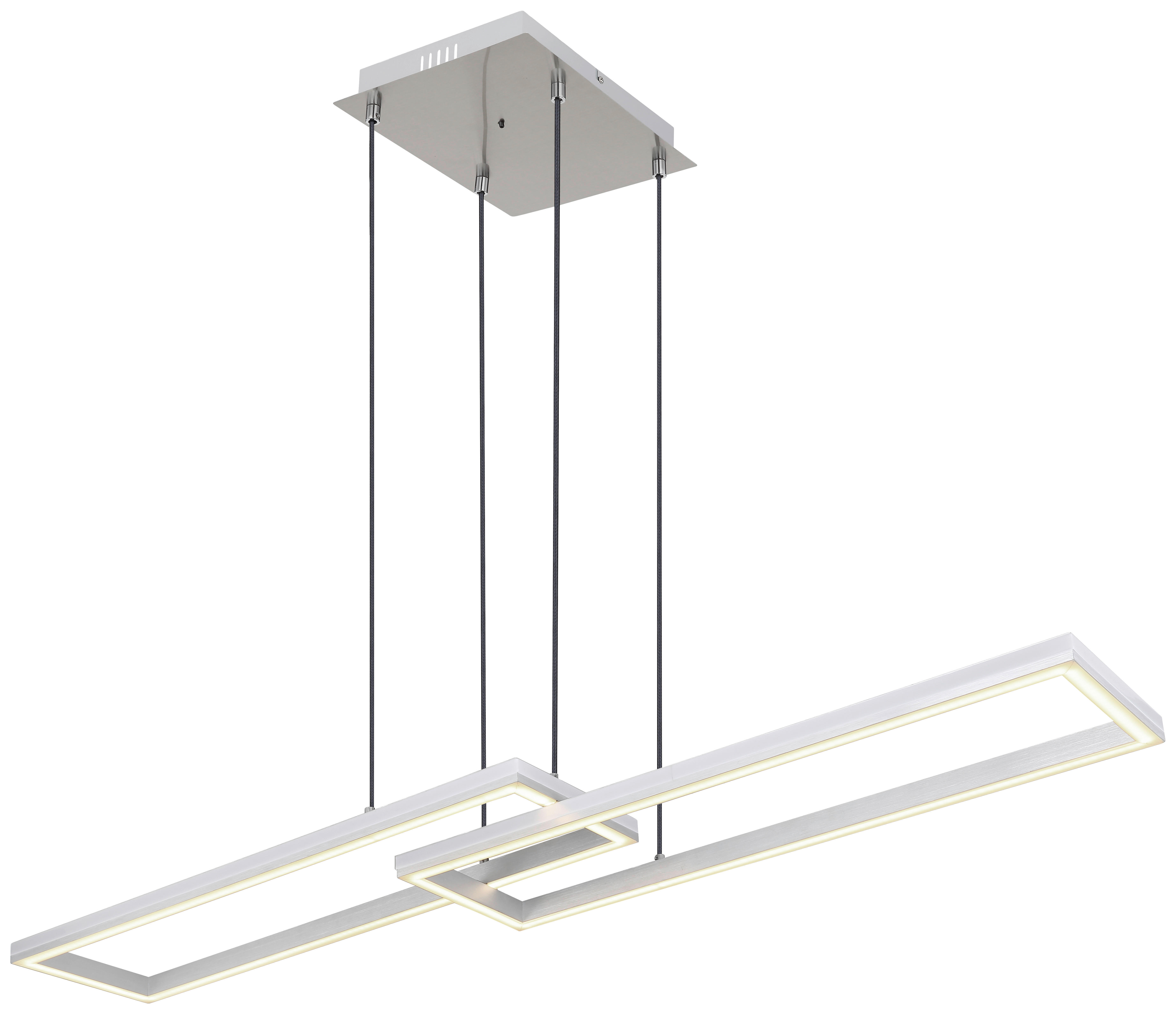 GLOBO LED-Pendelleuchte Salmos 67209-45H Silbergrau Aluminium Kunststoff B/H: ca. 120x26 cm Salmos - Silbergrau (120,00/26,00cm) - GLOBO