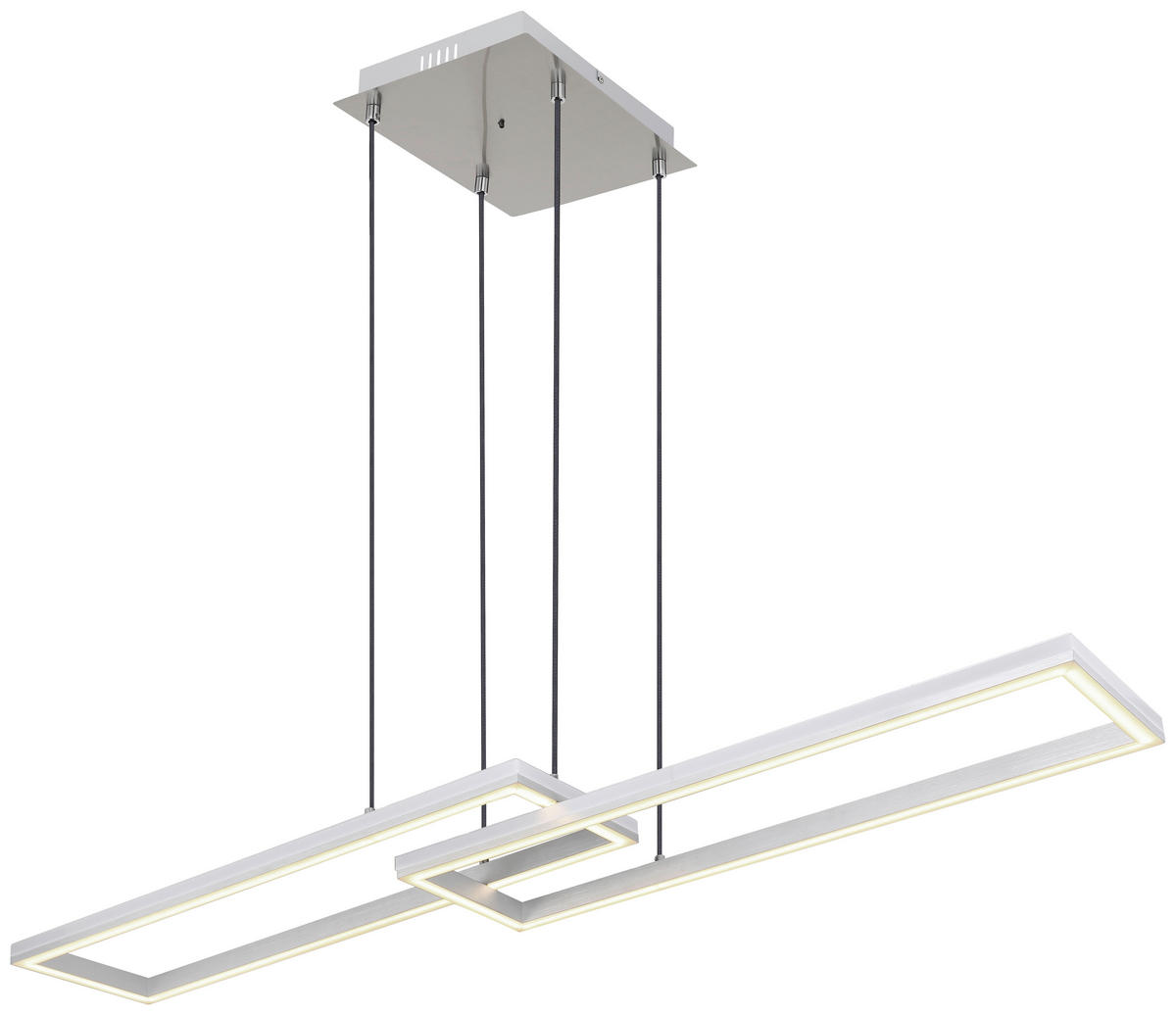 GLOBO LED-Pendelleuchte Salmos 67209-45H Silbergrau Aluminium Kunststoff B/H: ca. 120x26 cm Salmos - Silbergrau (120,00/26,00cm) - GLOBO