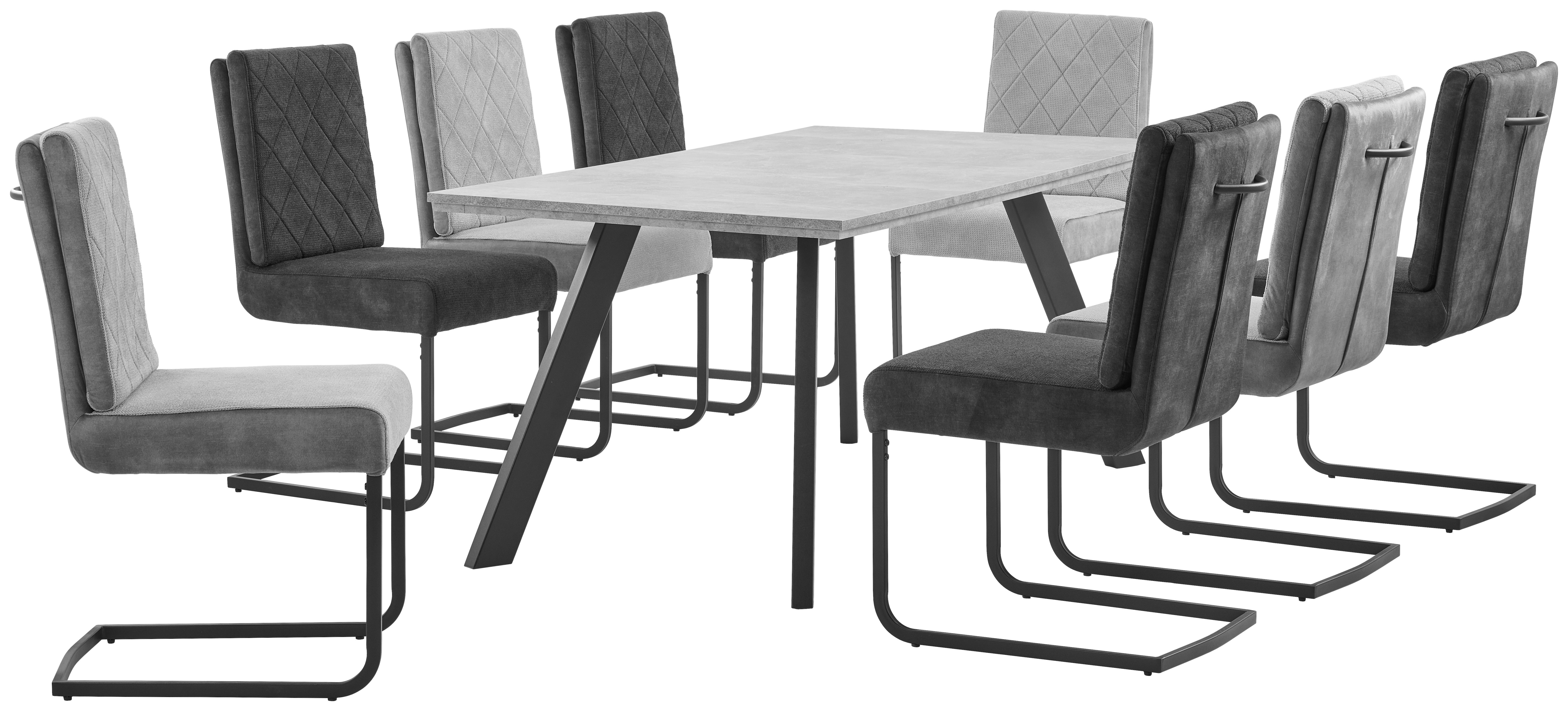Schwingstuhl  anthrazit Webstoff B/H/T: ca. 47x96x61 cm Petra_Schwingstuhl - schwarz/anthrazit (47,00/96,00/61,00cm)