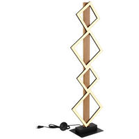 GLOBO LED-Stehleuchte dunkelbraun mattschwarz MDF Kunststoff Metall B/H/T: ca. 18x103x30,7 cm DUSTIN - dunkelbraun/mattschwarz (18,00/103,00/30,70cm) - GLOBO
